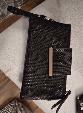 Olivia Miller Faux Snakeskin Wallet Wristlet